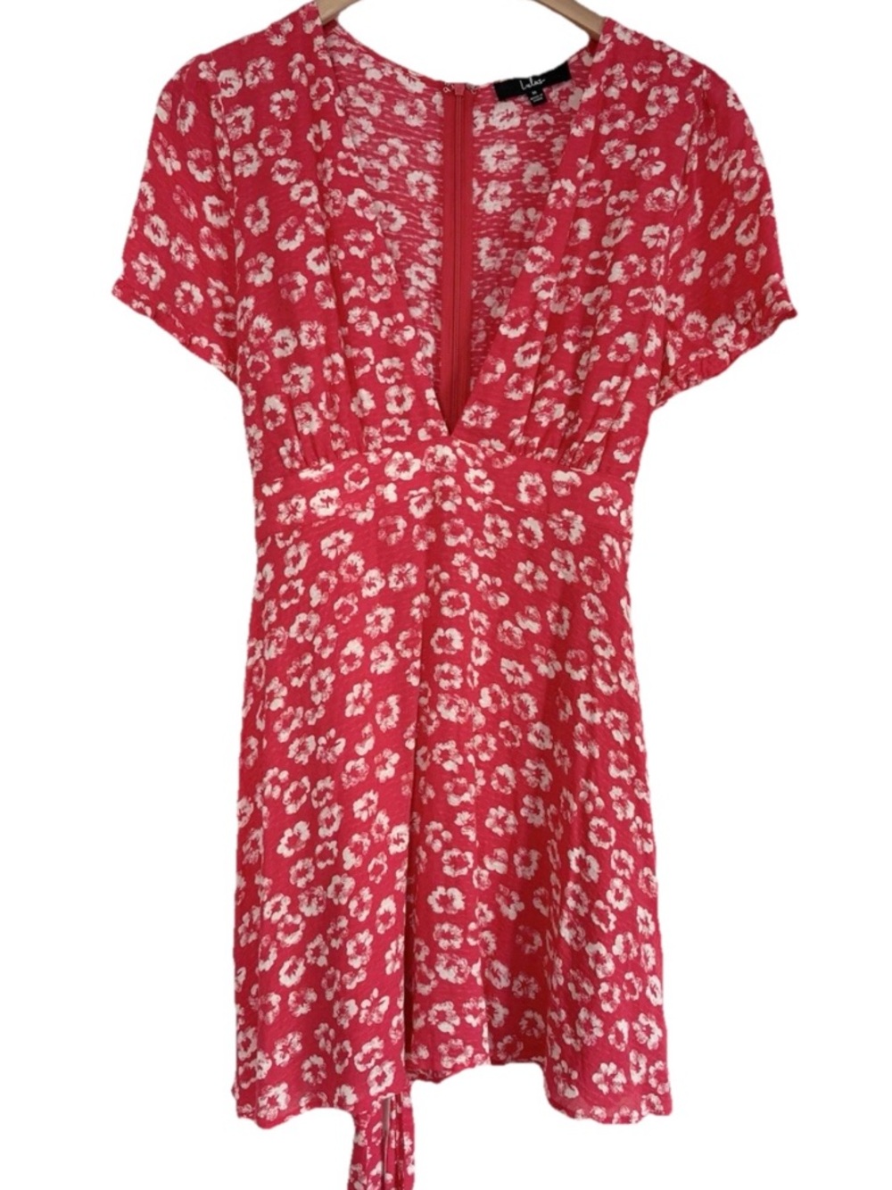 Lulus Garden Explorer Minidress. Medium Red/White. Flirty Festival Boho Y2K